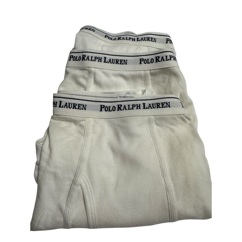 Polo Ralph Lauren Classic Fit 100% Cotton Briefs Size 42 White New Without Tags